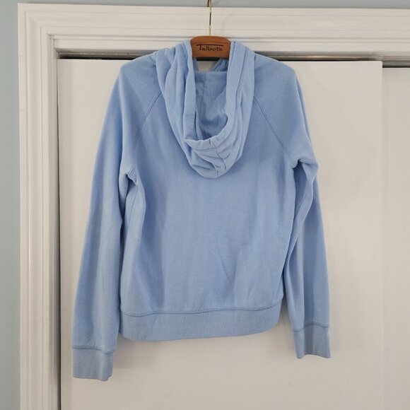 Aeropostale 1987 Full Zip Hoodie Light Blue Sweatshirt Size Large - Picture 3 of 8